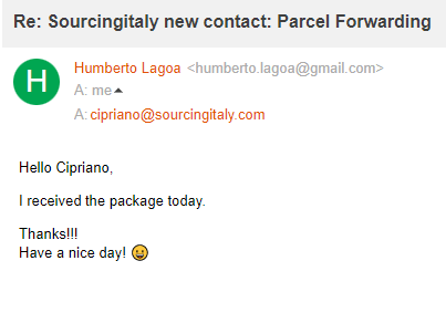Receive Parcel Italy 477 Receive Parcel Italy 477
